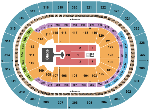 KeyBank Center Disturbed Seating Chart