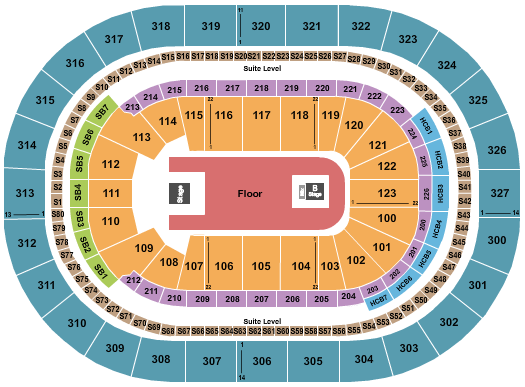 KeyBank Center End Stage GA Floor 2 Seating Chart