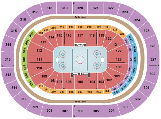 seating chart for KeyBank Center - Hockey - eventticketscenter.com