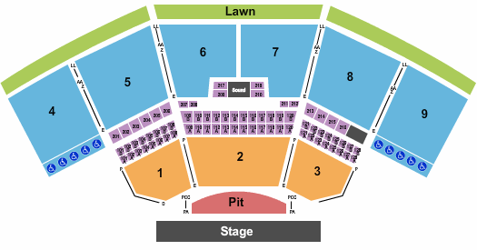 The Pavilion At Star Lake Endstage Pit 2 Seating Chart