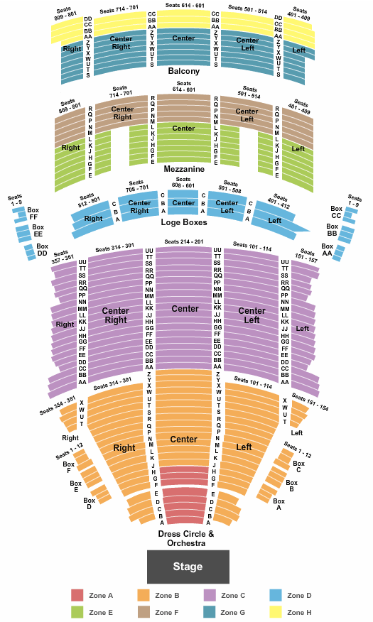 KeyBank State Theatre Seating Chart - Cleveland