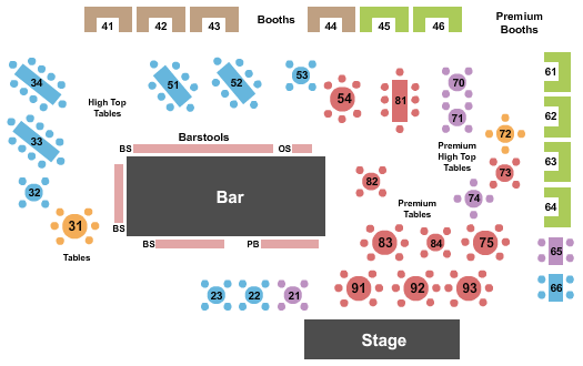 Keystone Korner Baltimore Endstage RSV & tables Seating Chart