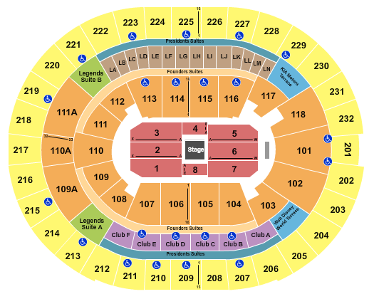 Kia Center Center Stage 4 Seating Chart