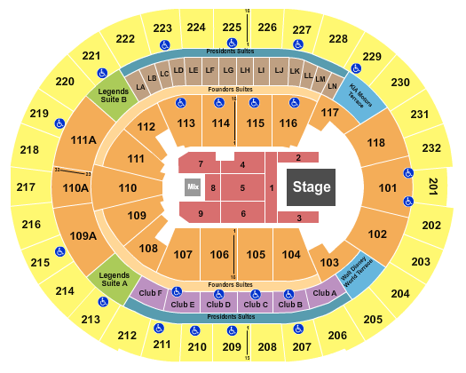 Kia Center Elevation Worship Seating Chart