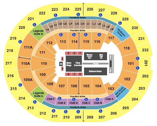 Kia Center Gold Over America Seating Chart