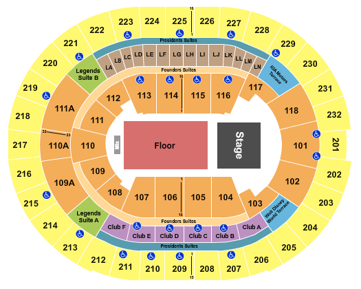Olivia Rodrigo Kia Center Seating Chart