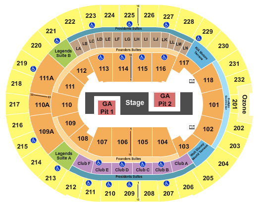 TWICE Kia Center Seating Chart