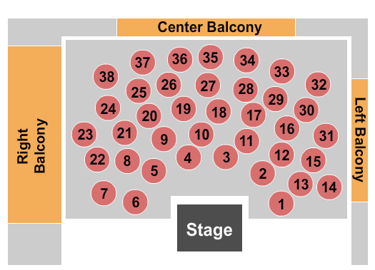Kimberly-Clark Theatre At Fox Cities Performing Arts Center End Stage - Tables Seating Chart