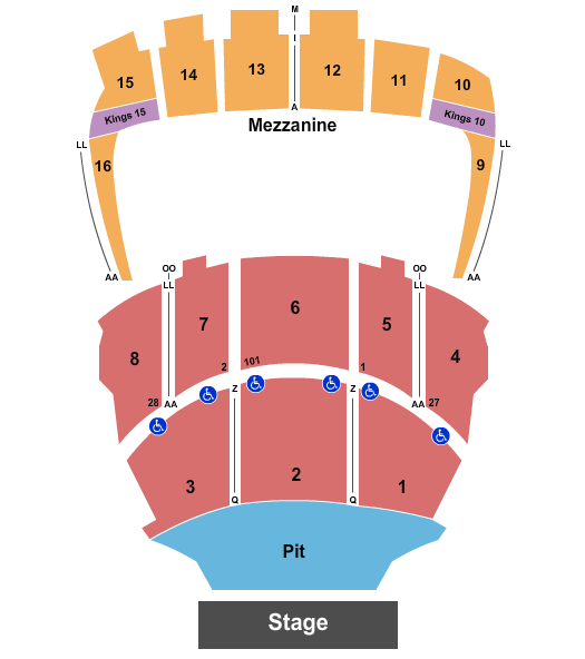 Kings Theatre Seating Chart With Seat Numbers