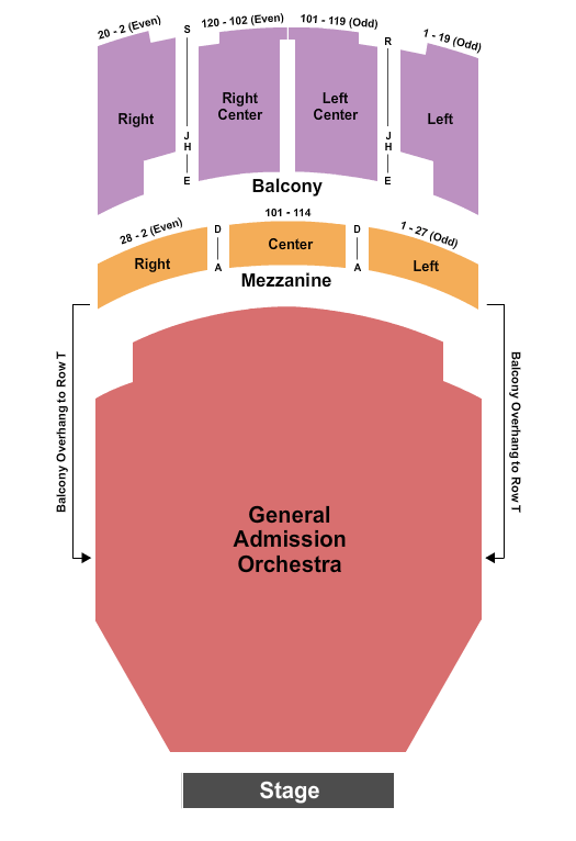 Kirby Center For The Performing Arts Seating Chart - Wilkes ...