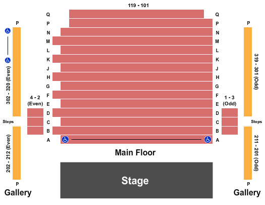 Kirk Douglas Theatre End Stage Seating Chart