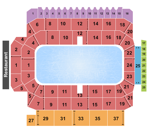 Kitchener Memorial Auditorium Hockey 1 Seating Chart