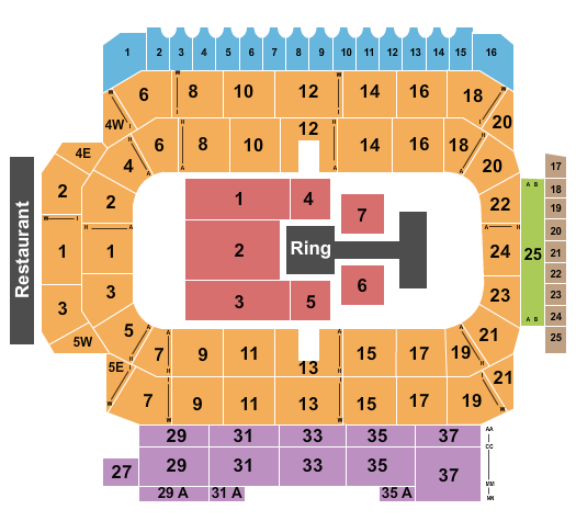 Kitchener Memorial Auditorium WWE 2022 Seating Chart