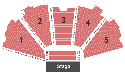 seating chart for Kiva Auditorium - End Stage - eventticketscenter.com
