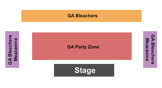 Klamath County Fairgrounds GA Bleachers/GA Party Zone Seating Chart