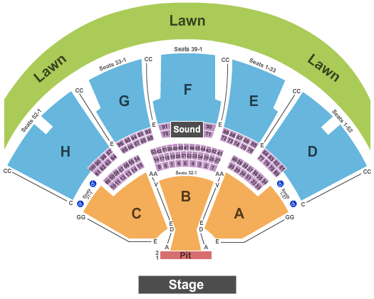Ruoff Music Center End Stage Pit Seating Chart