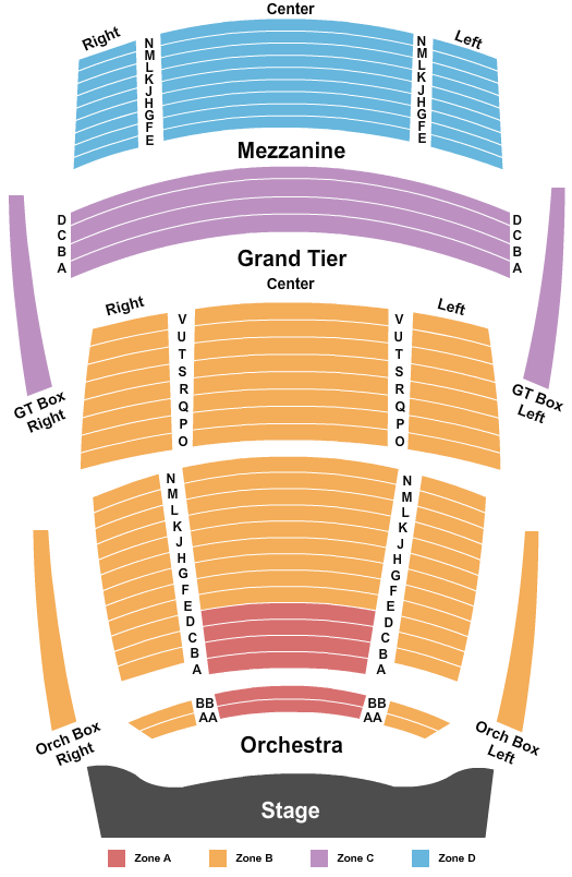 Blumenthal Performing Arts Seating Chart