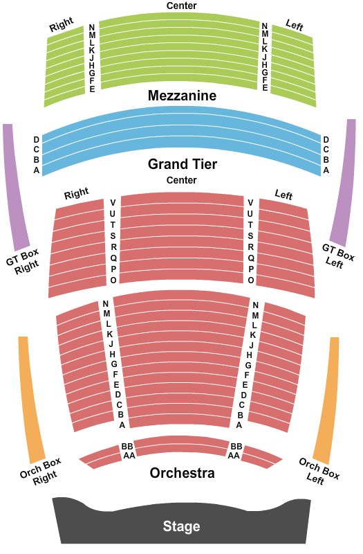 Knight Theatre at Levine Center for the Arts Seating Map