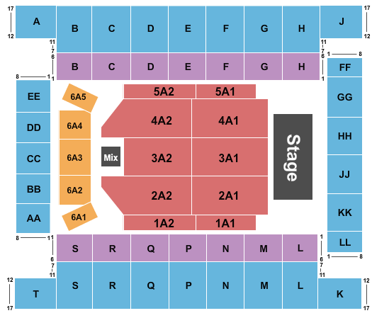 Knoxville Civic Coliseum Comedy Seating Chart