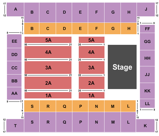 Knoxville Civic Coliseum End Stage Seating Chart