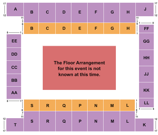 Knoxville Civic Coliseum Generic Floor Seating Chart