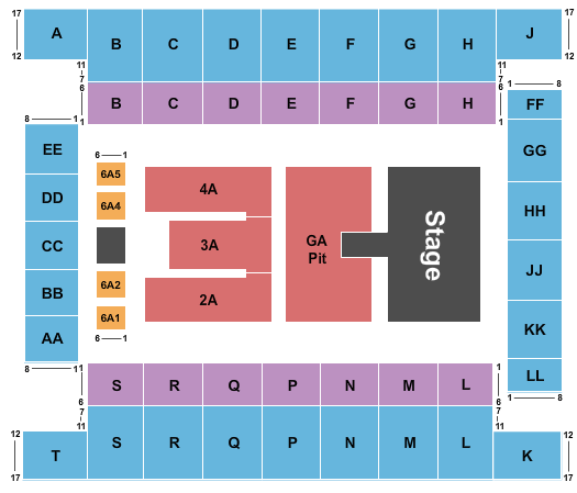 Knoxville Civic Coliseum Justin Moore Seating Chart