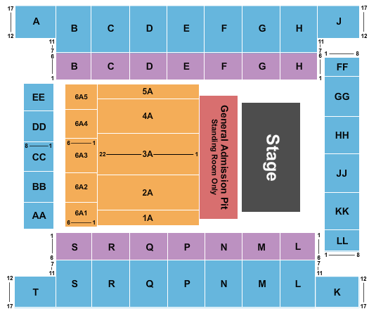 Knoxville Civic Coliseum Seating Chart - Knoxville