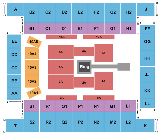 Knoxville Civic Coliseum WWE2 Seating Chart