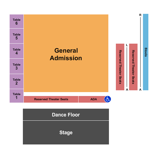 Knuckleheads Saloon Indoor Stage Endstage 3 Seating Chart