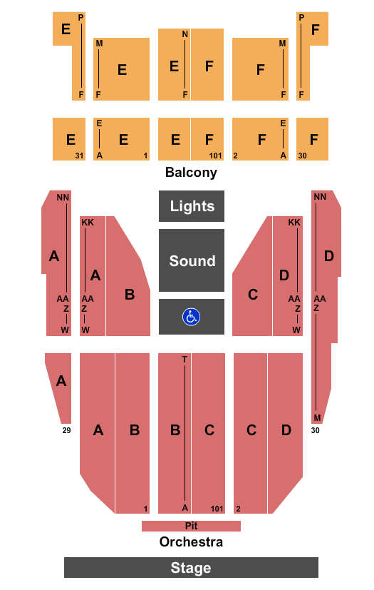 Dd Center Seating Chart
