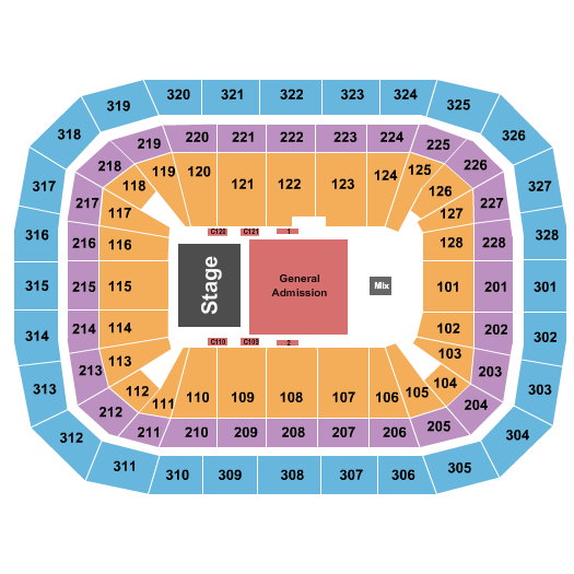 Kohl Center Endstage GA Floor Seating Chart