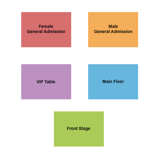 Komodo Lounge GA & VIP Table Seating Chart