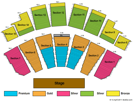 Kresge Auditorium at Interlochen Center for the Arts End Stage Seating Chart