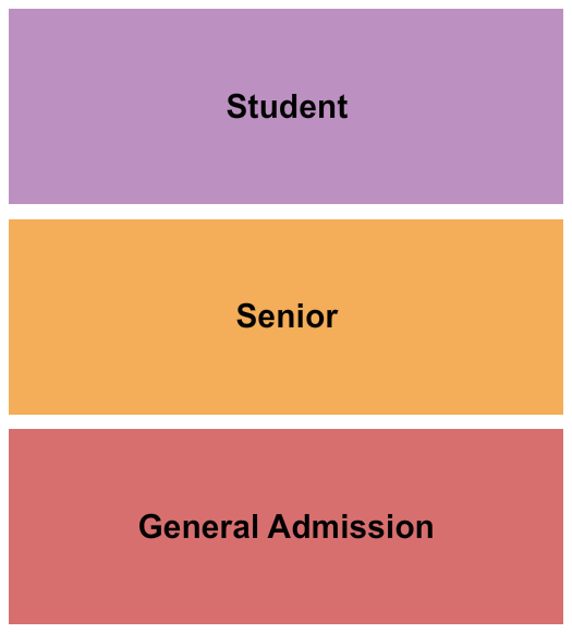 Kumu Kahua Theatre GA/Sr/Student Seating Chart