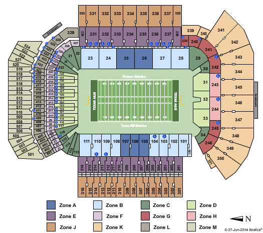 Kyle Field Football Int Zone Seating Chart