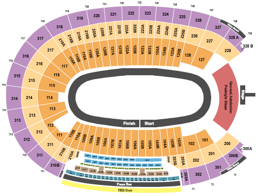 Los Angeles Memorial Coliseum Seating Map
