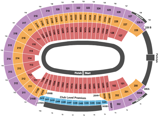 Los Angeles Memorial Coliseum Seating Map