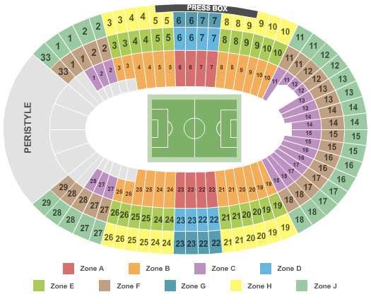 Los Angeles Memorial Coliseum Soccer Int Zone Seating Chart