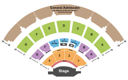 L.B. Day Amphitheater Seating Chart