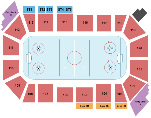 Trinity Health Arena Hockey Seating Chart