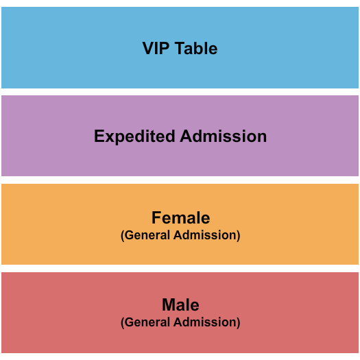 LIV Beach At Fontainebleau Male/Female Seating Chart