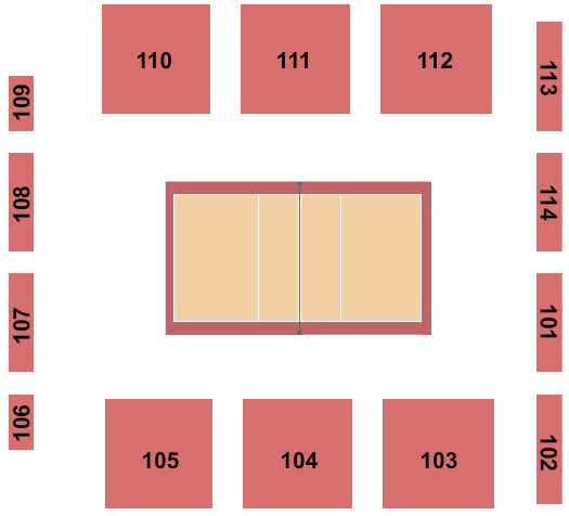 L&N Federal Credit Union Arena Volleyball Seating Chart