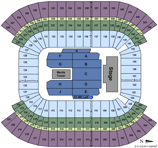 Nissan Stadium - Nashville 2014 CMA Music Festival Seating Chart