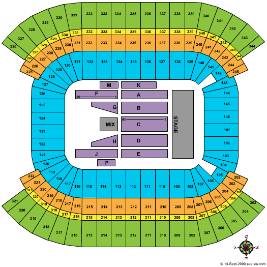 Nissan Stadium - Nashville CMA Seating Chart