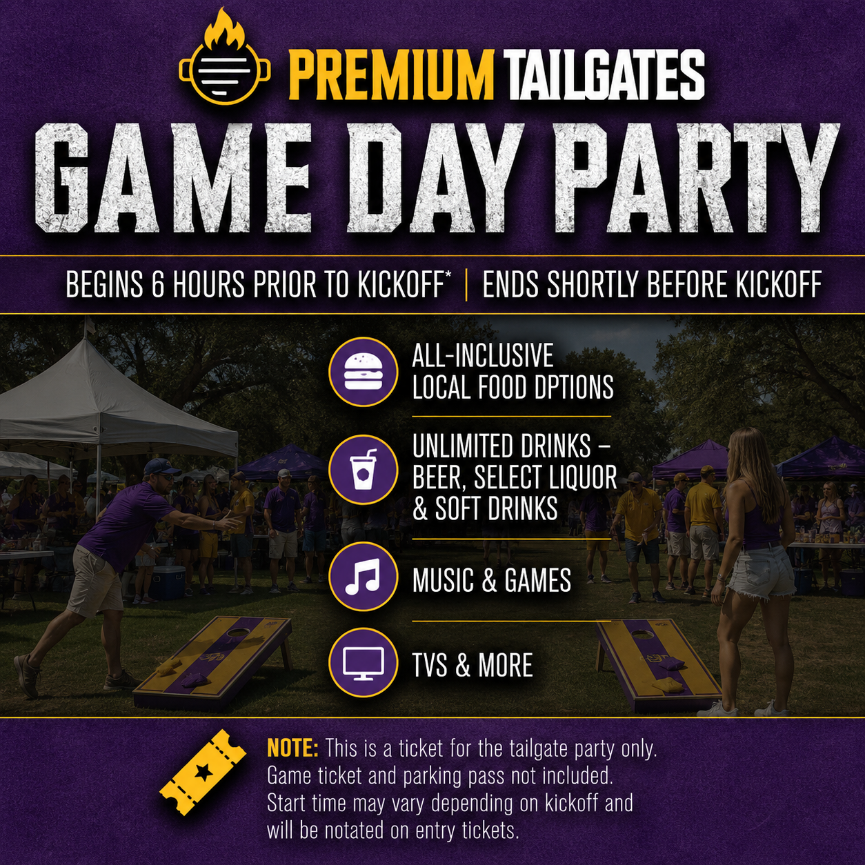 Premium Tailgate Party: LSU Tigers vs. Mississippi State Bulldogs