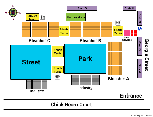 L.A. Live Event Deck X-Games Seating Chart