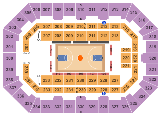 La Crosse Center Basketball Seating Chart
