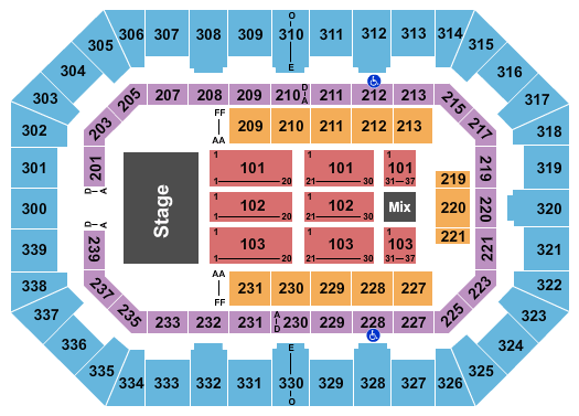 La Crosse Center Chris Young Seating Chart