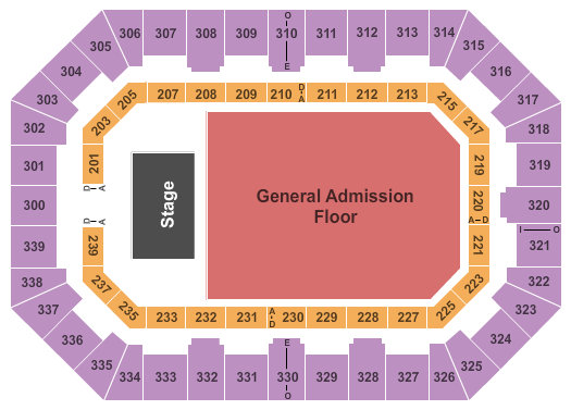 La Crosse Center Endstage GA Seating Chart