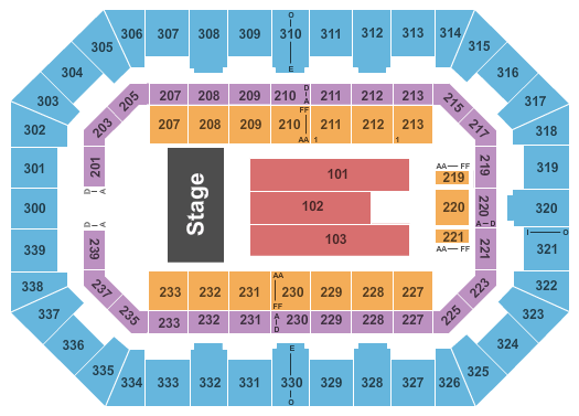 La Crosse Center End Stage Seating Chart